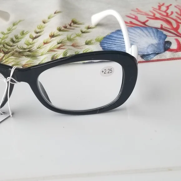 Luxury Arm Baroque Optical 2.25 Eyewear White and Black Trendy Chic New - Picture 5 of 5